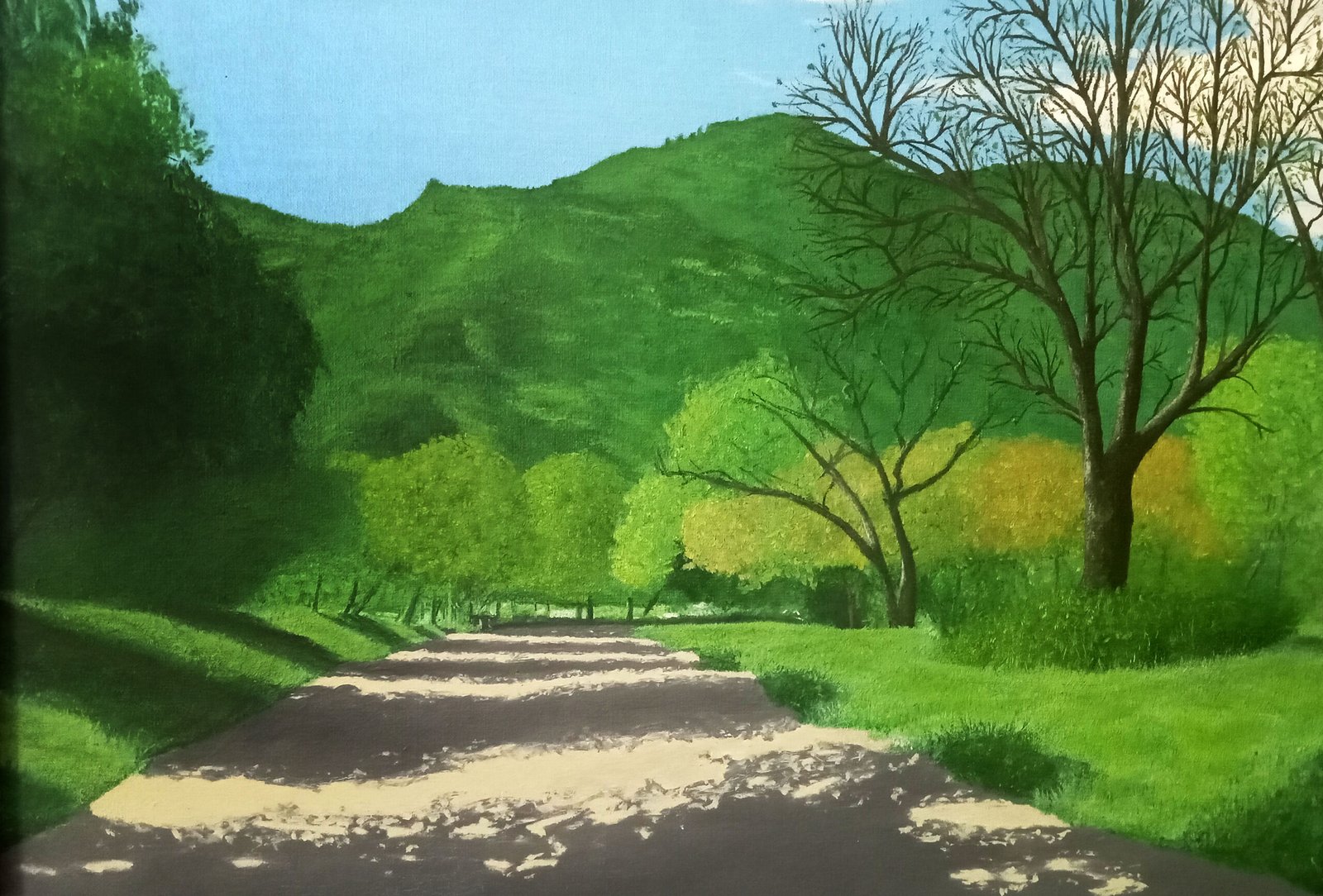 'Jacaranda at Atta Turk Avenue' Oil Painting. - Image 2