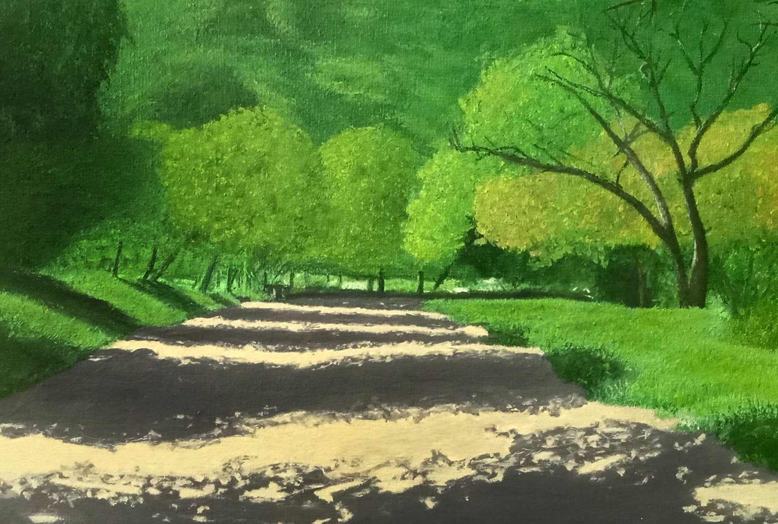 'Jacaranda at Atta Turk Avenue' Oil Painting. - Image 3