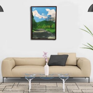 'Jacaranda at Atta Turk Avenue' Oil Painting.