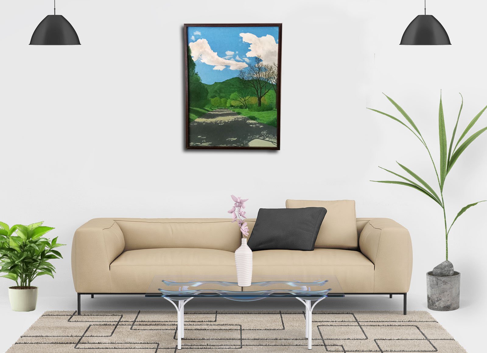 'Jacaranda at Atta Turk Avenue' Oil Painting.