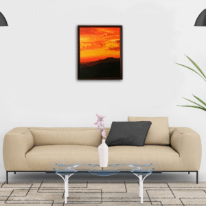 ‘Orange Sky at Siri Paye’ oil painting