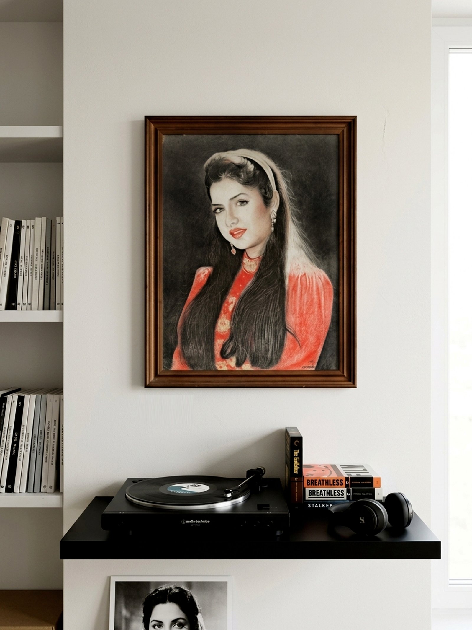 Divya Bharti Color Pincil Drawing A